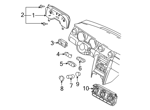 2009 Ford Mustang Back-Up Switch Diagram for 1R3Z-15520-AA