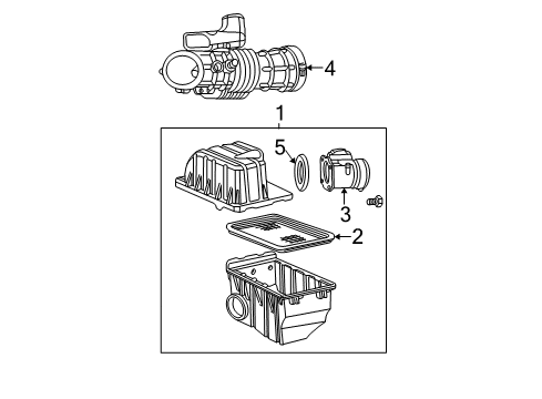 2007 Ford Mustang Air Cleaner Assembly Diagram for 9R3Z-9600-A