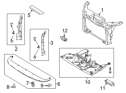 2017 Ford Flex Radiator Support Diagram 1 - Thumbnail