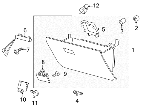 2012 Lincoln MKX Glove Box Diagram