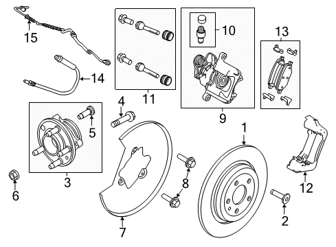2014 Ford Police Interceptor Utility Brake Components Diagram 2 - Thumbnail