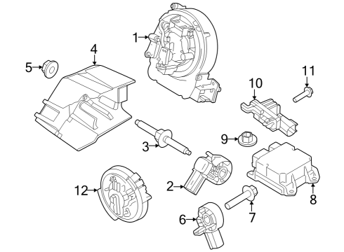 2024 Ford Mustang Clockspring Diagram for LV4Z-14A664-A