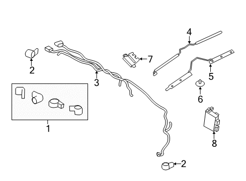 2017 Ford Edge Electrical Components - Rear Bumper Diagram