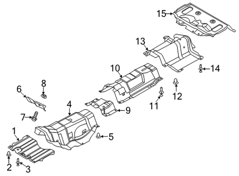 2021 Lincoln Corsair Heat Shields Diagram