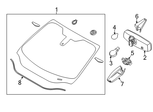 2017 Ford C-Max Windshield Glass Diagram