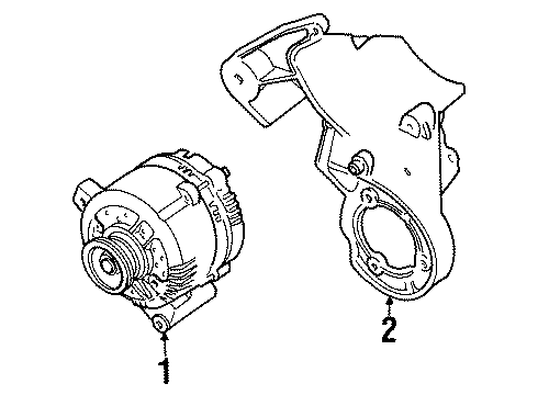 1997 Ford Mustang Alternator Diagram for 4U2Z-10V346-EXRM