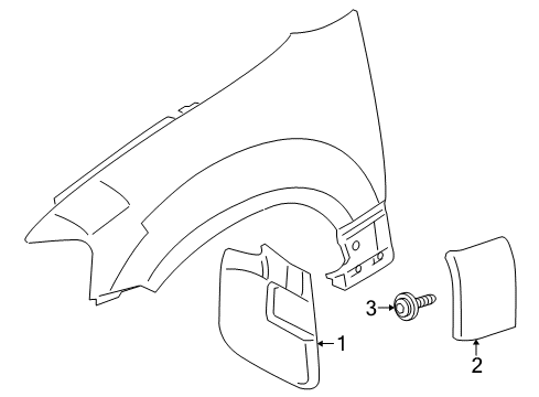 2012 Lincoln Navigator Exterior Trim - Fender Diagram