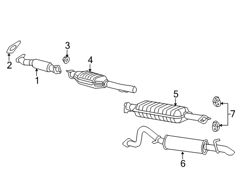 2008 Ford Escape Exhaust Components Diagram 1 - Thumbnail