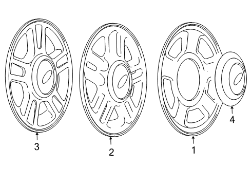 2005 Ford Expedition Wheels, Covers & Trim Diagram
