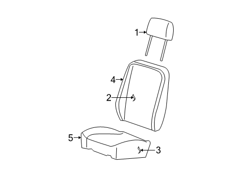 2004 Mercury Mountaineer Seat Cover, Rear Passenger Side Diagram for 4L9Z-7863804-AAB
