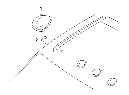 2009 Ford F-250 Super Duty Roof Lamps Diagram 1 - Thumbnail