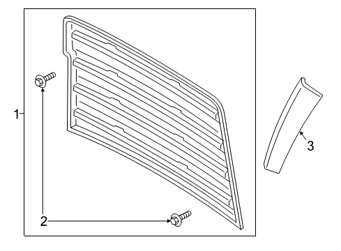 2019 Ford F-150 Exterior Trim - Hood Diagram