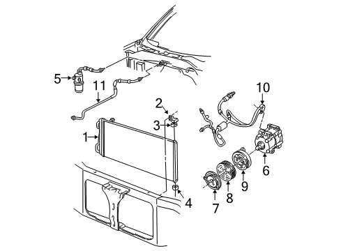 2006 Ford F-150 A/C Condenser, Compressor & Lines Diagram