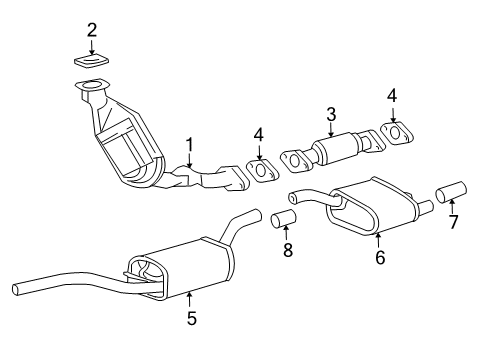 2003 Ford Focus Exhaust Components Diagram