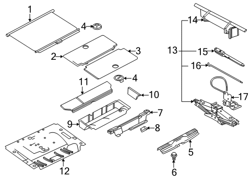 2010 Ford Explorer Interior Trim - Rear Body Diagram