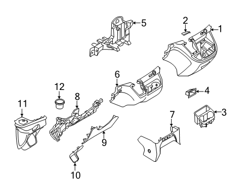 2023 Ford Transit-150 Instrument Panel Components Diagram