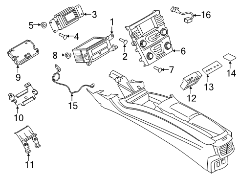 2018 Ford Fusion A/C & Heater Control Units Diagram