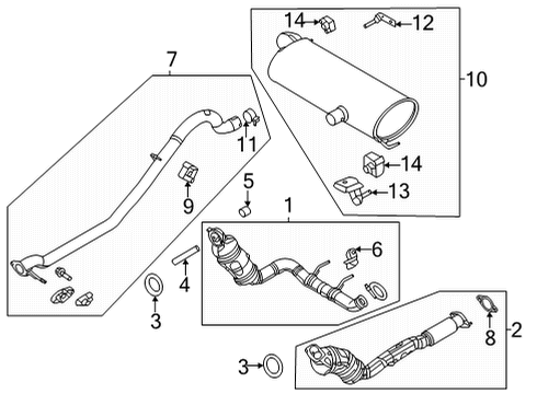 2021 Ford Bronco Exhaust Components Diagram