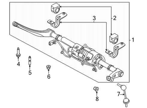 2021 Ford Bronco Stabilizer Bar & Components - Front Diagram