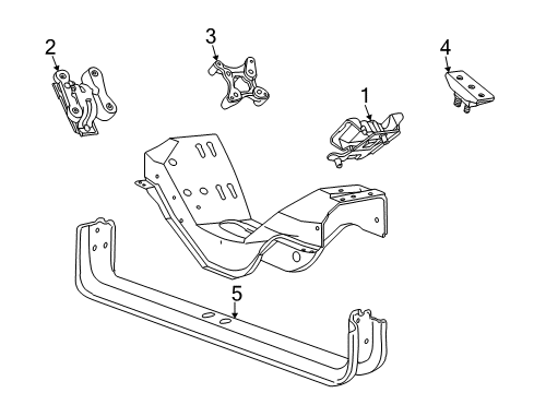 2004 Ford Excursion Trans Crossmember Diagram for 4C7Z-6A023-AA