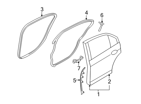 2011 Ford Fusion Rear Door Diagram