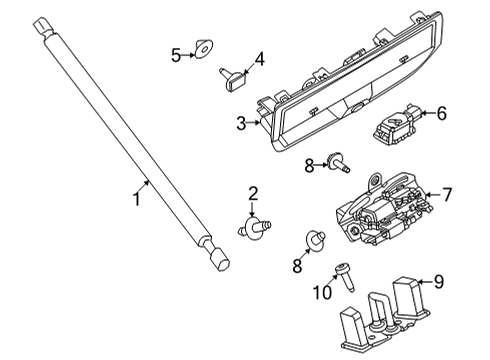 2022 Ford Bronco Sport Back Glass Diagram