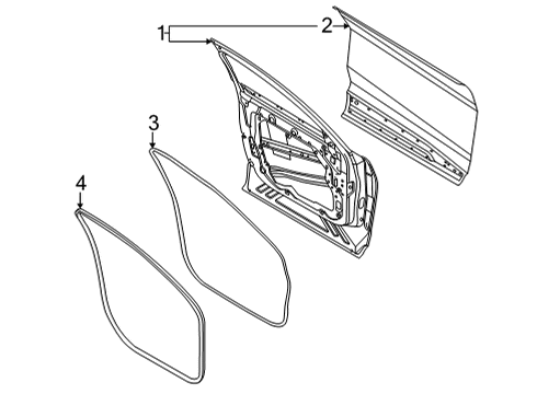 2022 Ford Mustang Mach-E Door & Components Diagram