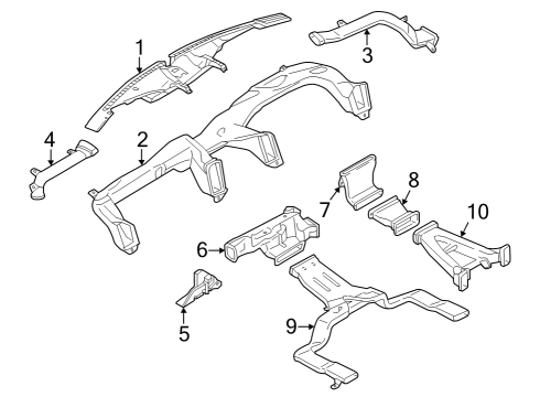 2022 Ford F-150 Lightning Ducts Diagram 1 - Thumbnail