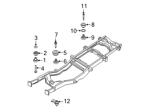 2006 Ford F-250 Super Duty Frame & Components Diagram