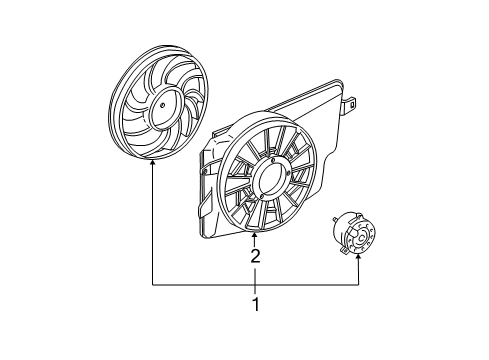 1999 Ford Mustang Cooling System, Radiator, Water Pump, Cooling Fan Diagram