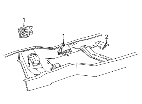 1992 Ford E-150 Econoline Club Wagon Mount Bracket, Front Passenger Side Diagram for F2UZ6028C