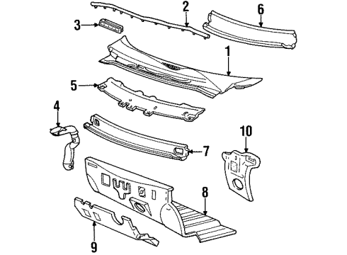 2000 Ford Windstar Dash Panel Diagram for XF2Z-1601610-AA
