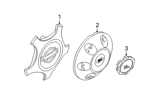 2013 Ford F-150 Wheels, Covers & Trim Diagram