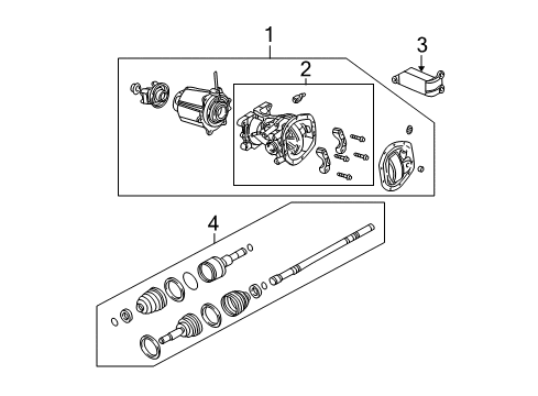 2001 Ford Escape Carrier Assembly, Rear Diagram for YL8Z-4141-BA