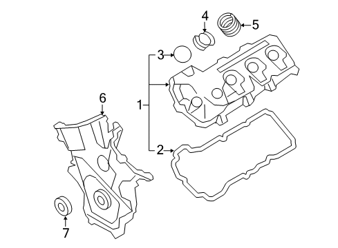 2017 Ford Edge Valve & Timing Covers Diagram