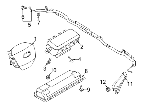 2022 Ford Police Interceptor Utility Air Bag Components Diagram