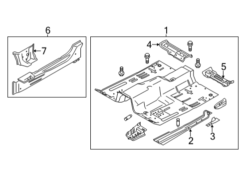 2021 Ford Mustang Floor Diagram 1 - Thumbnail