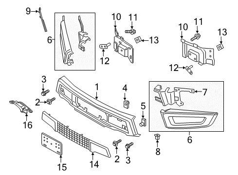 2019 Ford F-150 Front Bumper Diagram
