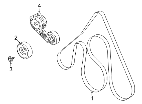 2017 Ford E-350 Super Duty Belts & Pulleys Diagram