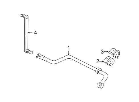 2005 Ford Freestar Stabilizer Bar & Components - Front Diagram