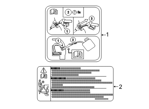2022 Ford F-150 Information Labels Diagram