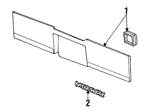 1994 Mercury Cougar Rear Reflector Diagram