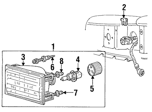 1992 Lincoln Town Car Headlamps Diagram