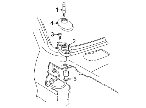 1992 Ford E-150 Econoline Antenna & Radio Diagram