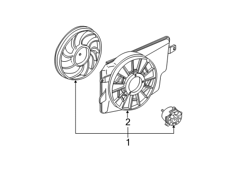 2000 Ford Mustang Cooling System, Radiator, Water Pump, Cooling Fan Diagram 1 - Thumbnail
