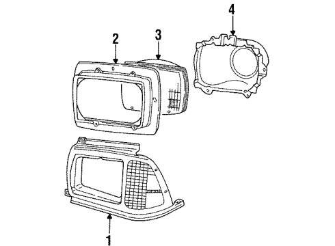 1989 Ford Aerostar Headlamps Diagram