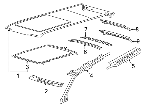 2020 Ford Expedition Roof & Components Diagram 1 - Thumbnail
