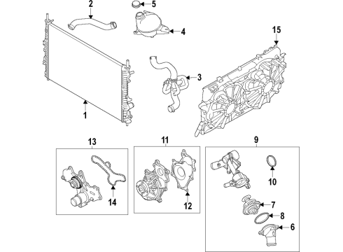 2017 Ford Transit-150 Cooling System, Radiator, Water Pump, Cooling Fan Diagram