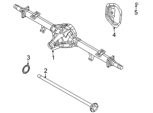 2021 Ford E-350 Super Duty Axle Housing - Rear Diagram