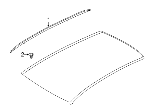 2016 Lincoln MKC Exterior Trim - Roof Diagram